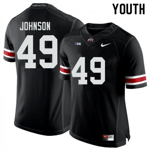 Ohio State Buckeyes #49 Xavier Johnson Youth High School Jersey Black